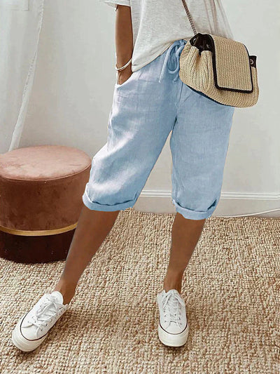 Rosa™ | Shorts en coton et lin pour femmes