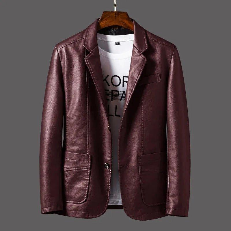 Veste en Cuir Homme Slim Fit | Élégante pour l'Automne et l'Hiver