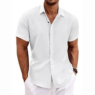 Chemise pour hommes intemporelle | Chemise d'été à col en V