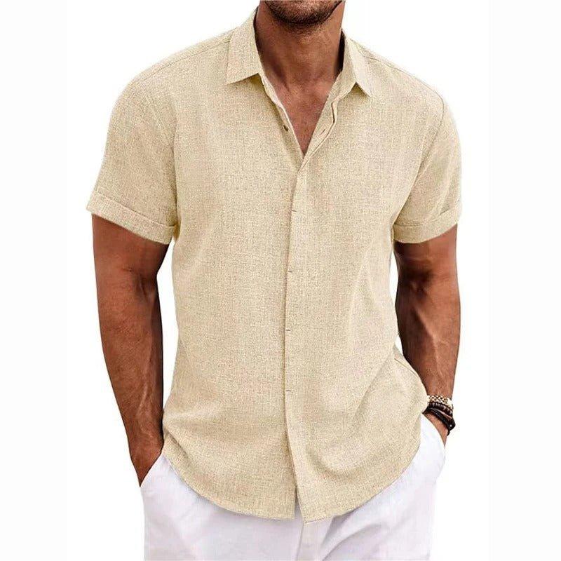 Chemise pour hommes intemporelle | Chemise d'été à col en V