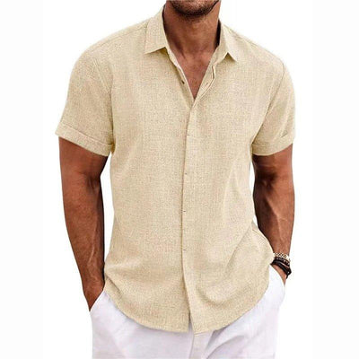 Chemise pour hommes intemporelle | Chemise d'été à col en V