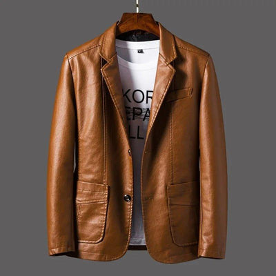 Veste en Cuir Homme Slim Fit | Élégante pour l'Automne et l'Hiver