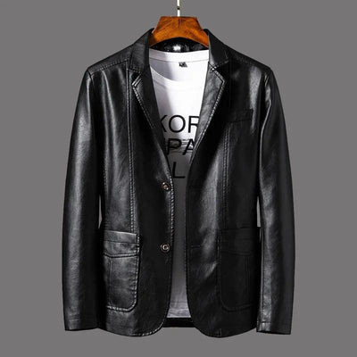 Veste en Cuir Homme Slim Fit | Élégante pour l'Automne et l'Hiver