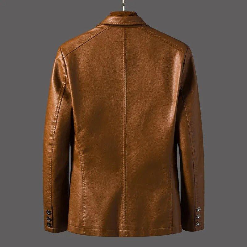 Veste en Cuir Homme Slim Fit | Élégante pour l'Automne et l'Hiver