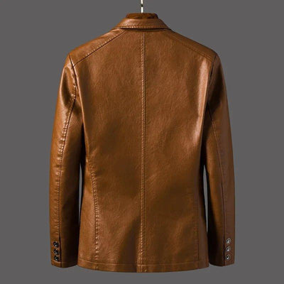 Veste en Cuir Homme Slim Fit | Élégante pour l'Automne et l'Hiver