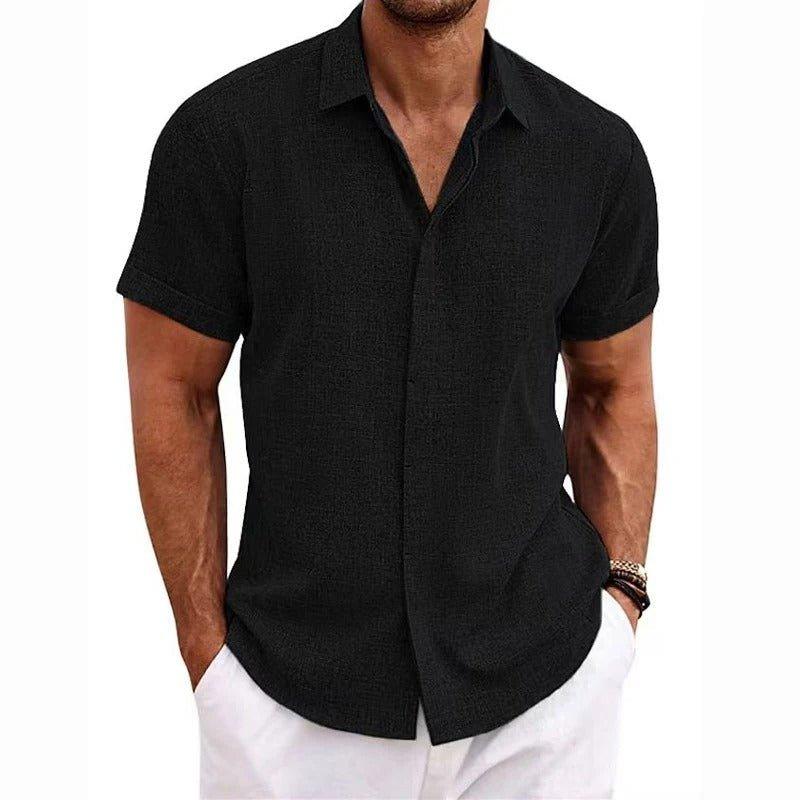 Chemise pour hommes intemporelle | Chemise d'été à col en V