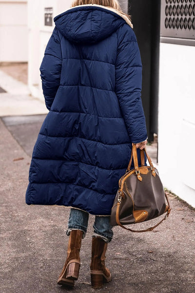 Anny | Manteau Long Réversible Doublé en Fourrure