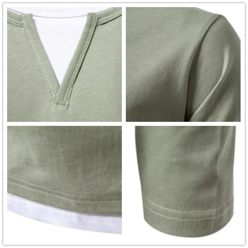 Pull à Manches Longues pour Homme avec Col en V | Respirant & Durable pour le Quotidien