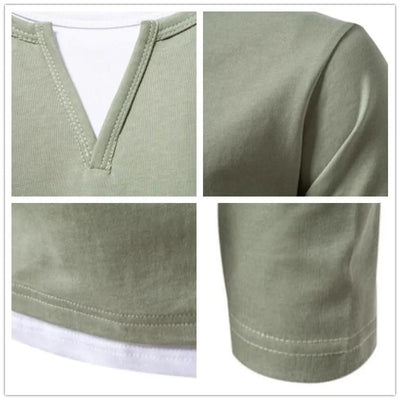 Pull à Manches Longues pour Homme avec Col en V | Respirant & Durable pour le Quotidien