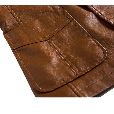 Veste en Cuir Homme Slim Fit | Élégante pour l'Automne et l'Hiver