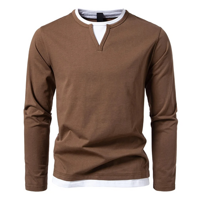 Pull à Manches Longues pour Homme avec Col en V | Respirant & Durable pour le Quotidien