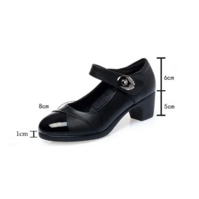 💖Livraison gratuite💖Chaussures orthopédiques en cuir à semelle souple et bouton diamant pour femmes【Confortable, antidérapant】