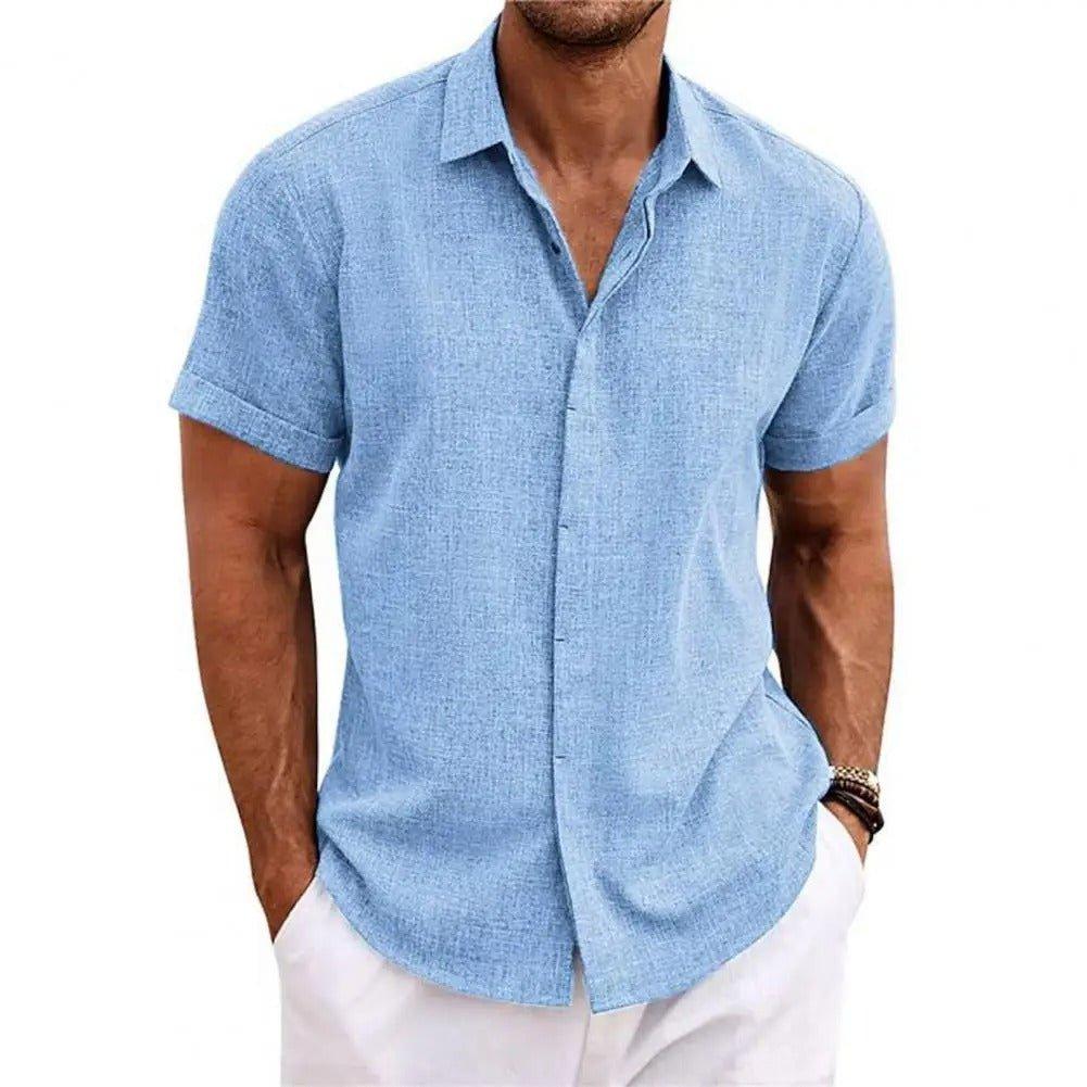 Chemise pour hommes intemporelle | Chemise d'été à col en V