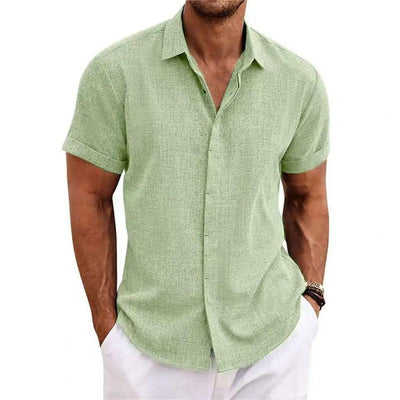 Chemise pour hommes intemporelle | Chemise d'été à col en V