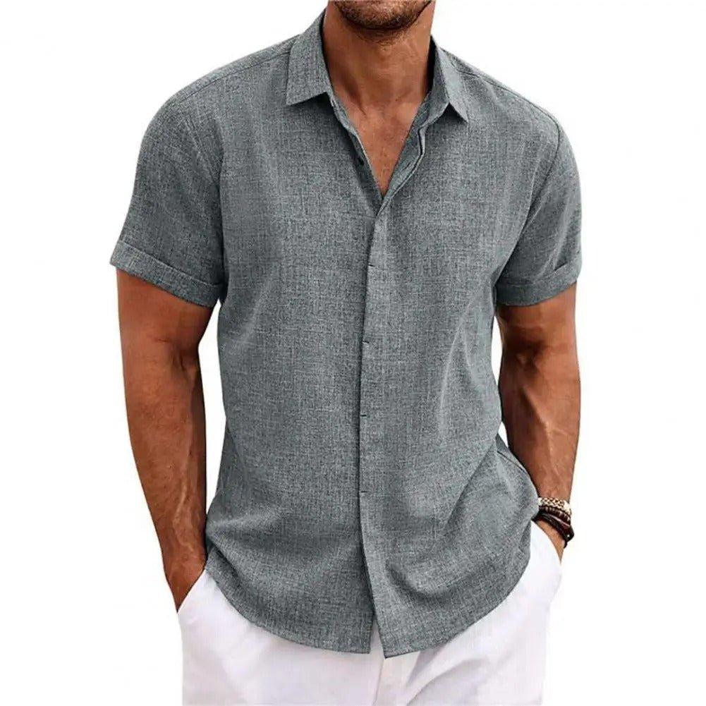 Chemise pour hommes intemporelle | Chemise d'été à col en V
