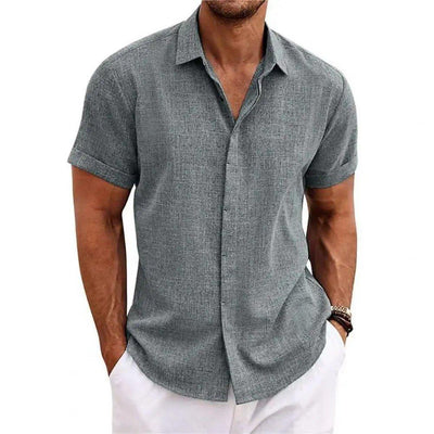 Chemise pour hommes intemporelle | Chemise d'été à col en V